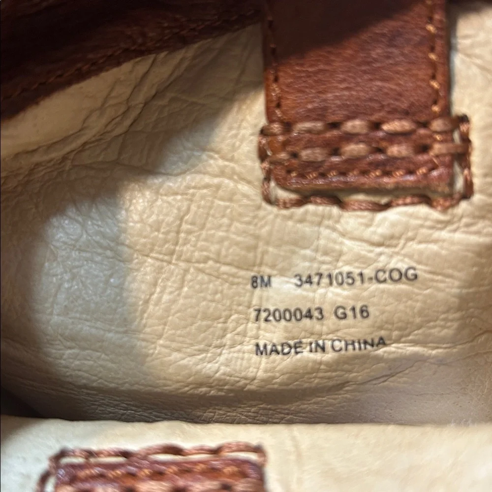 Frye Women's Cognac Leather Heeled Boots - Picture 6 of 6